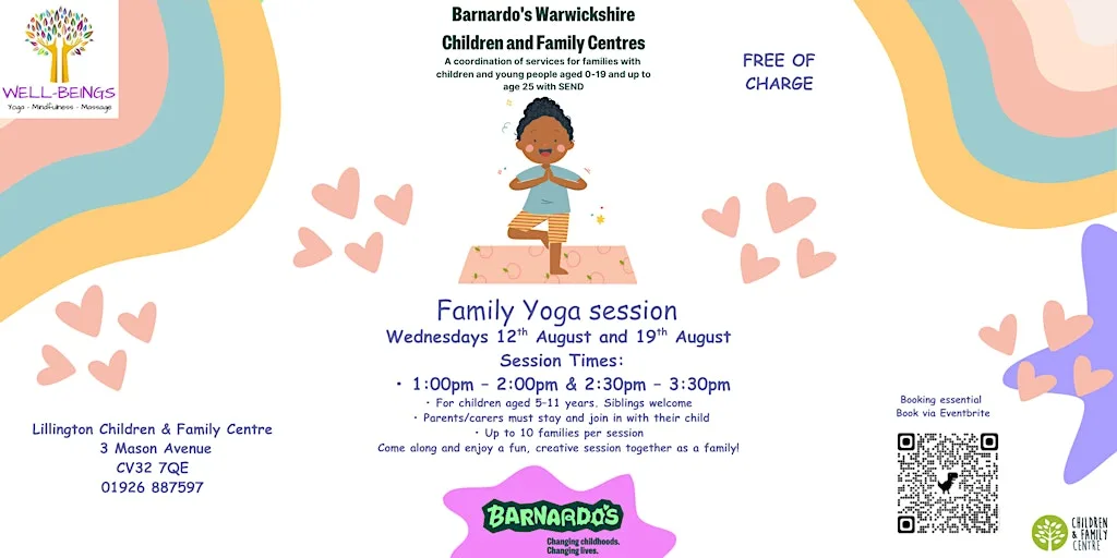 Summer Family Yoga Part2-Time Together-ages 5-11 & siblings-Lillington C&FC at Lillington Children & Family Centre