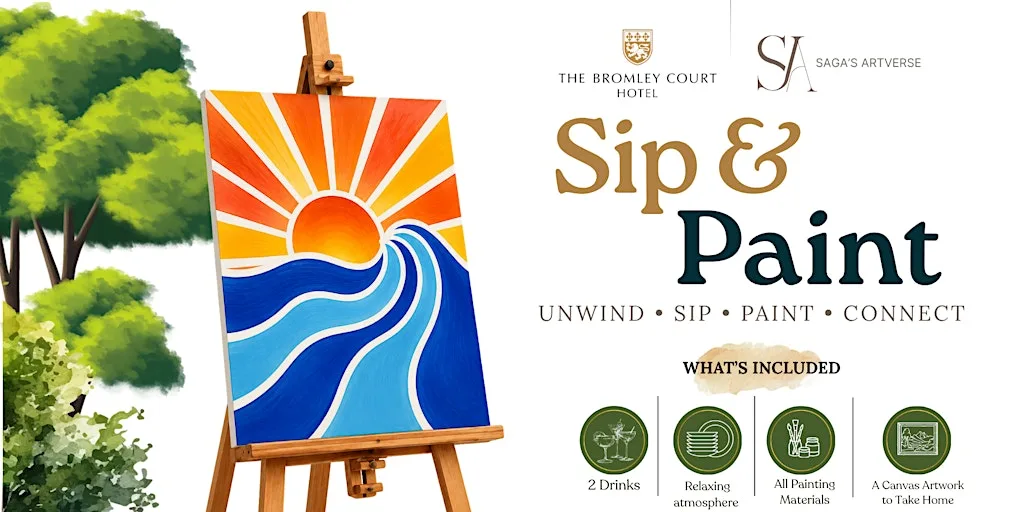 Sunset Waves – Sip & Paint Evening