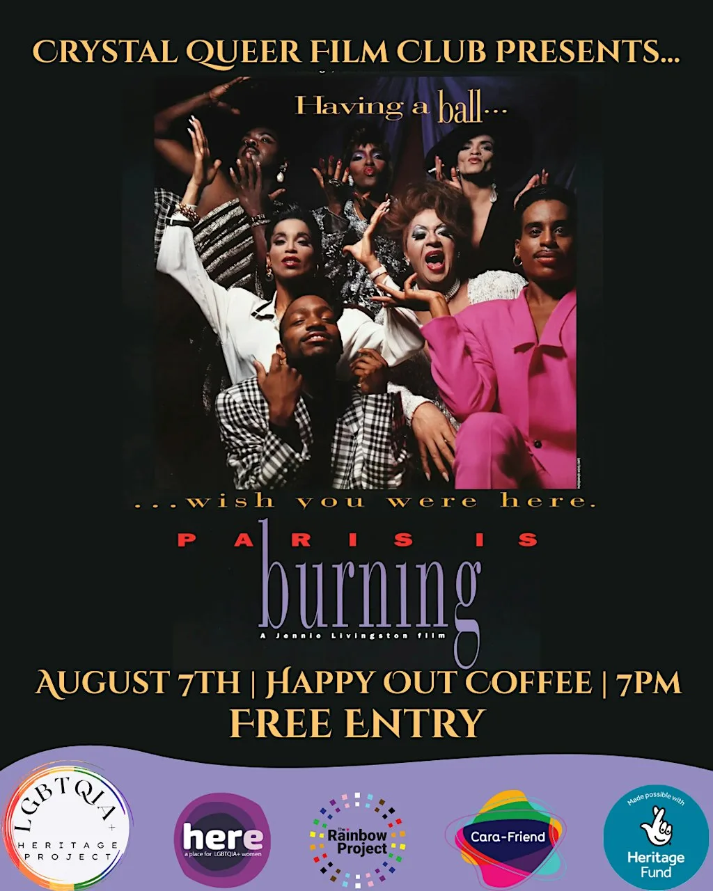 Crystal Queer Film Club - Paris is Burning at Happy Out Coffee