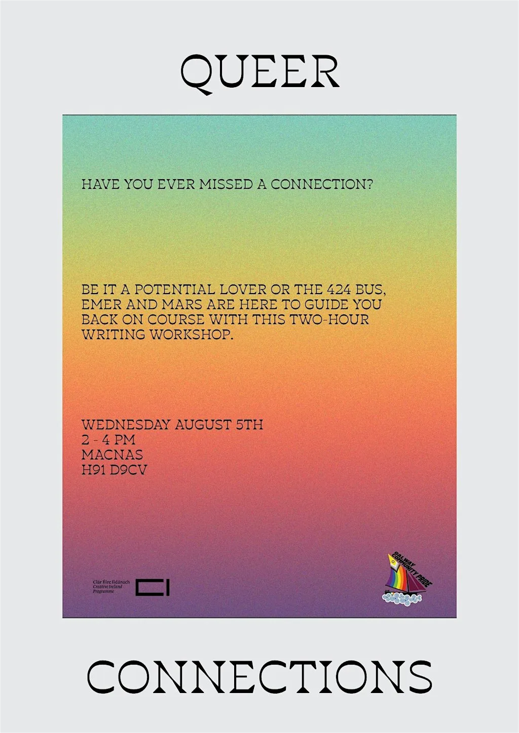 Queer Connections Writing Workshop at Macnas