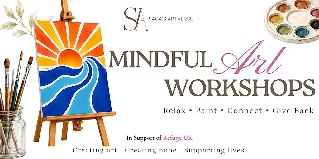Sip and Paint - Mindful Art Charity Workshop