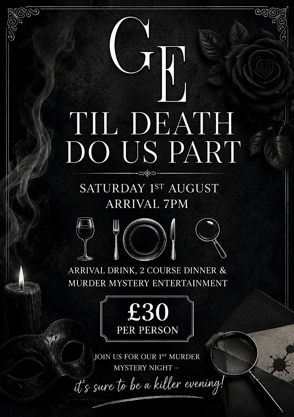 MURDER MYSTERY EVENING AT THE GE at The General Elliot, Croft