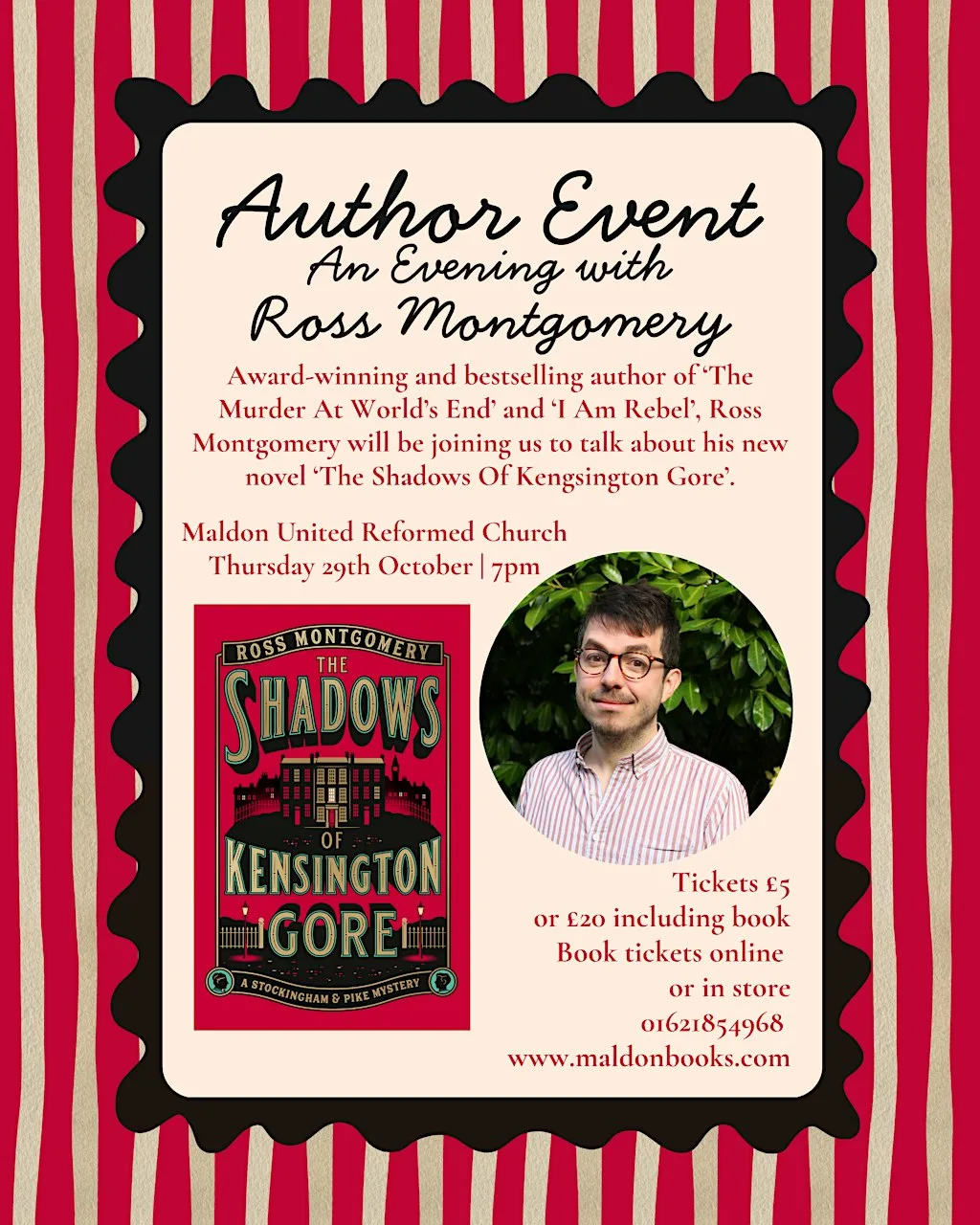 Author Event with Ross Montgomery at Maldon United Reformed Church