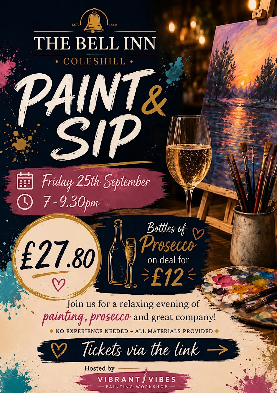Paint & sip at the Bell Inn at Bell Inn