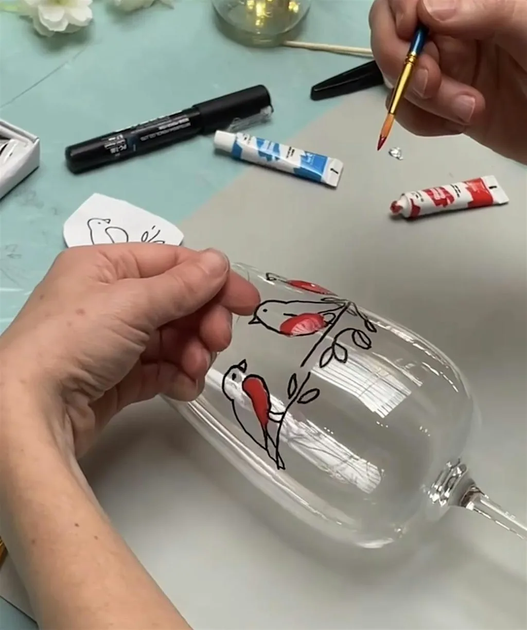 Glass Painting - Self Care Social at Ormeau Park