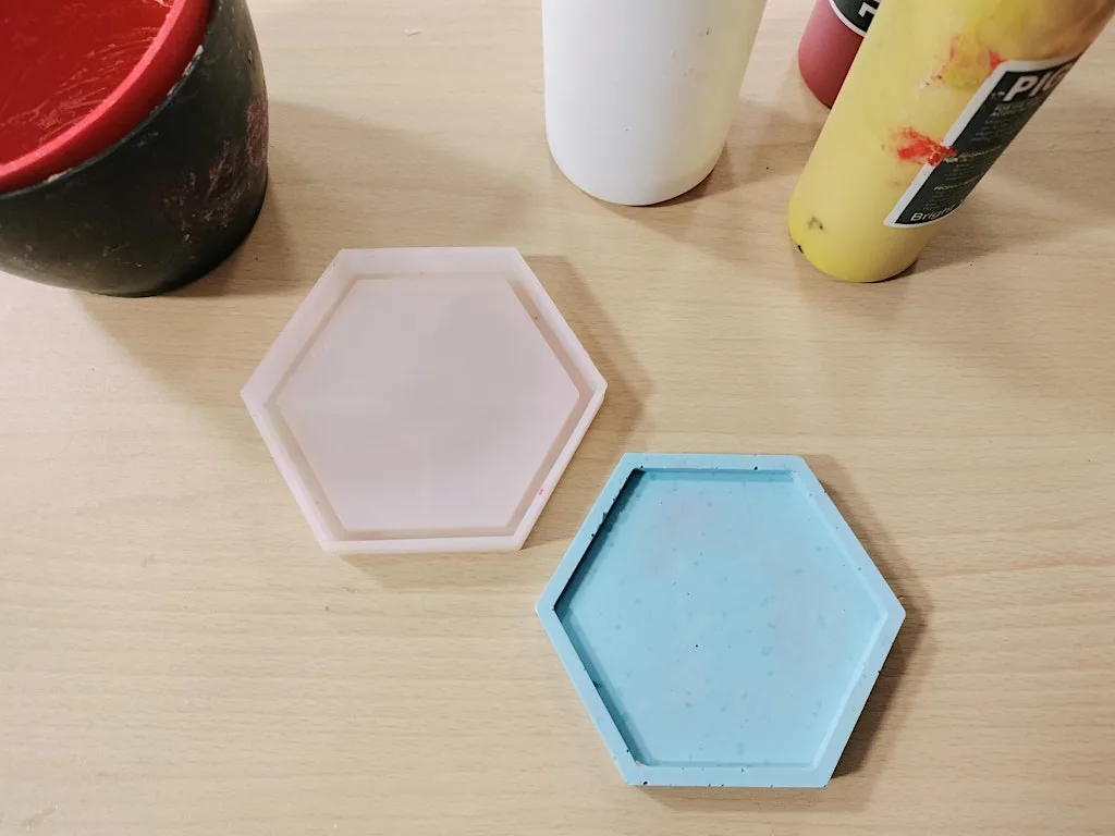 Make your own coasters from Jesmonite at The Making Rooms