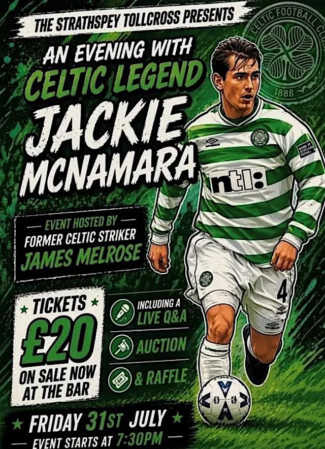 Celtic Legend Jackie McNamara at The Strathspey Bar, Tollcross
