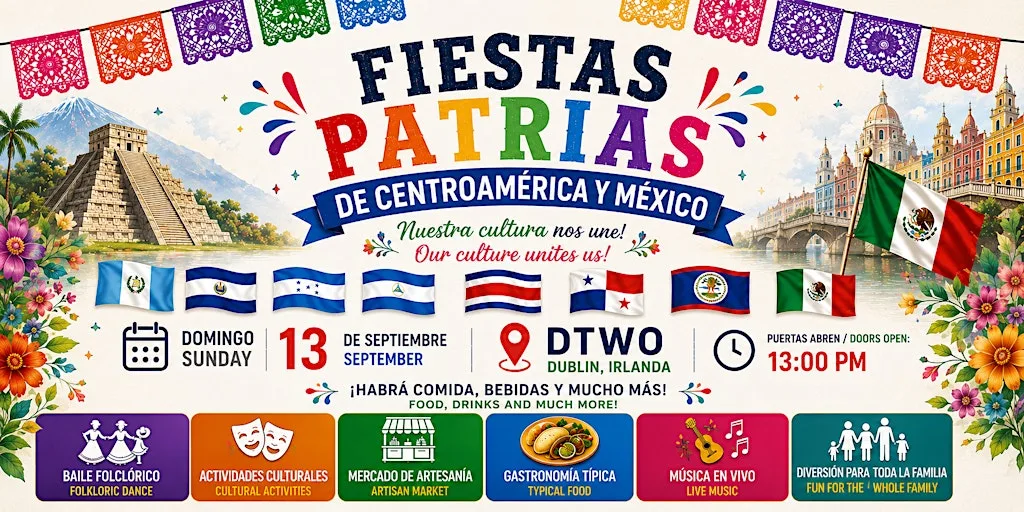 Fiestas Patrias de Centroamerica y Mexico