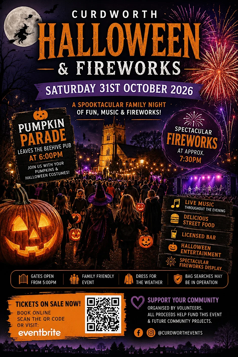 Curdworth Halloween and Fireworks 2026 at King George V Playing Fields