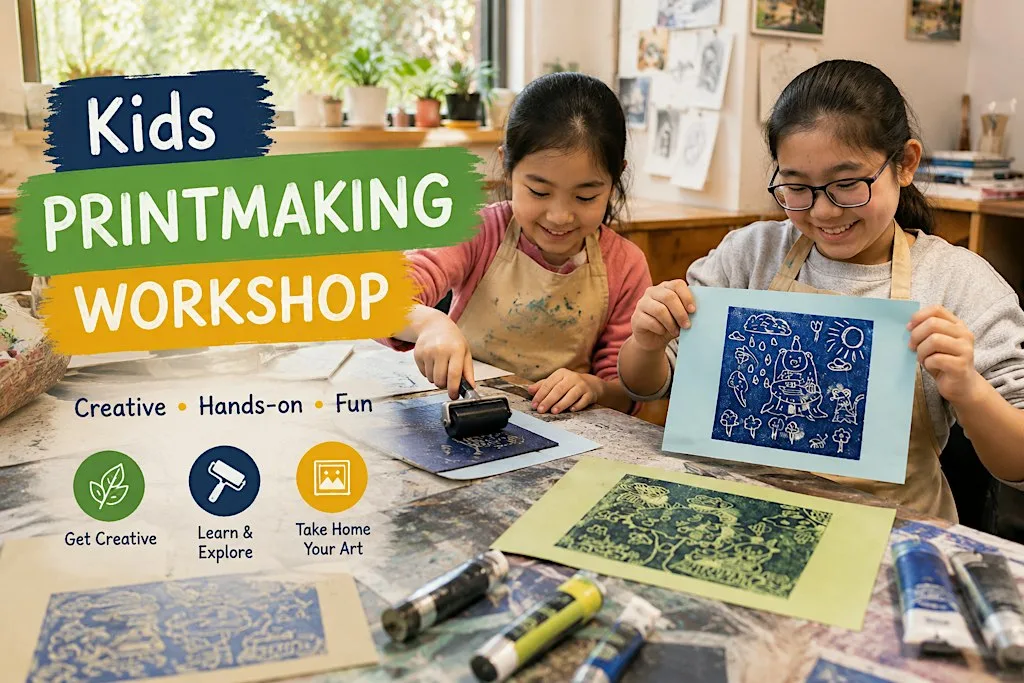 Creative Printmaking Workshop for Kids at O&E ART CRAFT STUDIO
