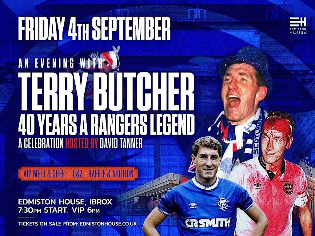 A Evening with Terry Butcher - 40 Years a Rangers Legend at New Edmiston House