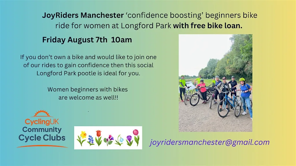 JoyRiders Manchester 'confidence boosting' ride with bike loan