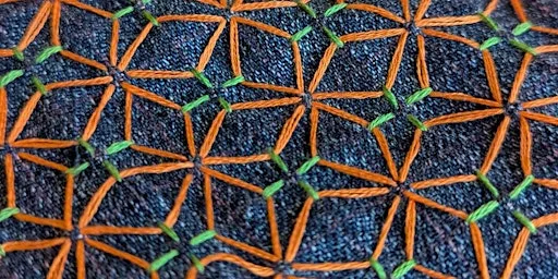 Japanese Sashiko Stitching / Visible Mending Workshop at Sketchy Beats Cafe