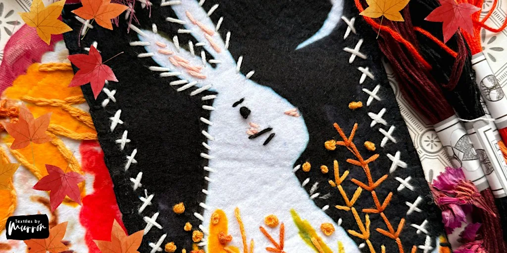 Stitched Textile Postcards at Arc Centre, Hat Works