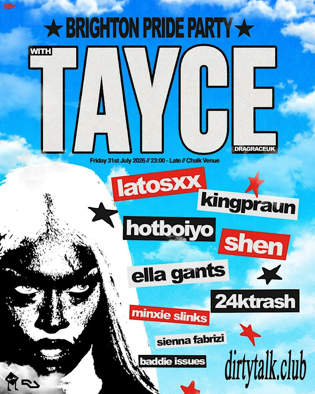 BRIGHTON PRIDE PARTY. FEAT TAYCE