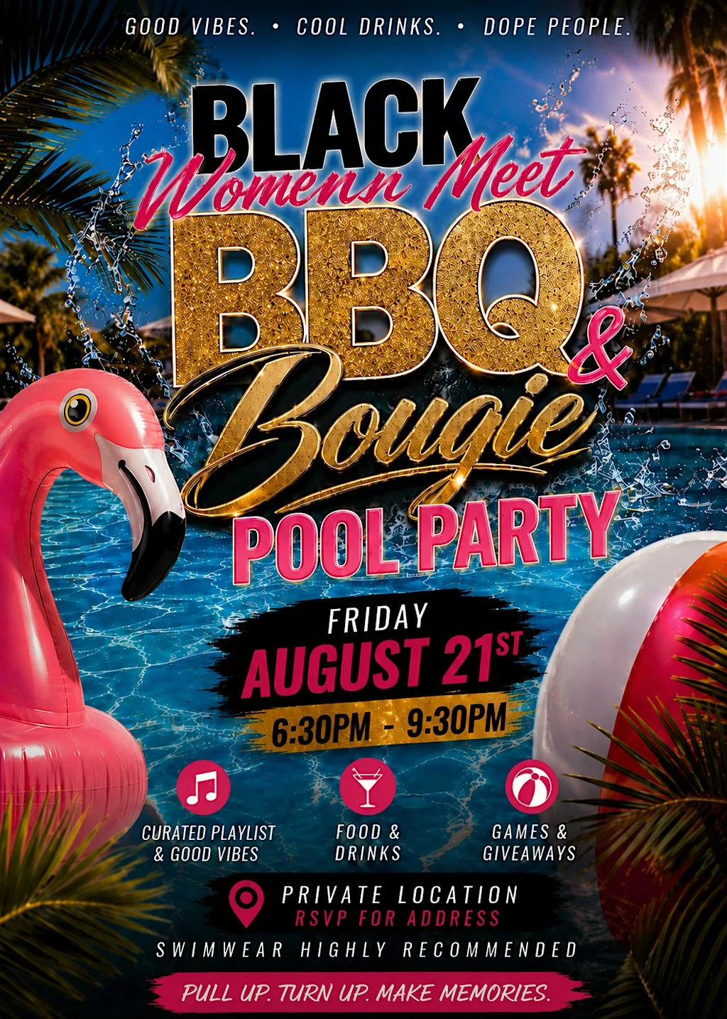 Black Women Meet: BBQ & Bougie Pool Party ☀️️