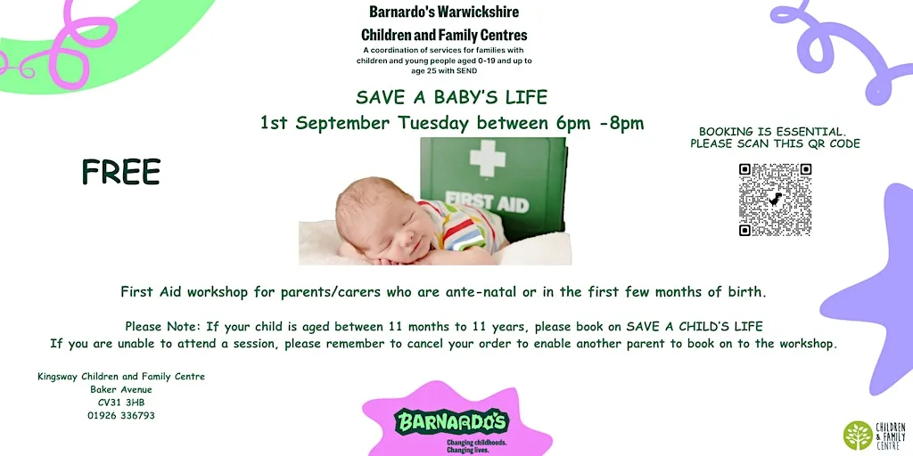 Save a Baby's Life Workshop - Kingsway Children and Family Centre at Kingsway Children & Family Centre