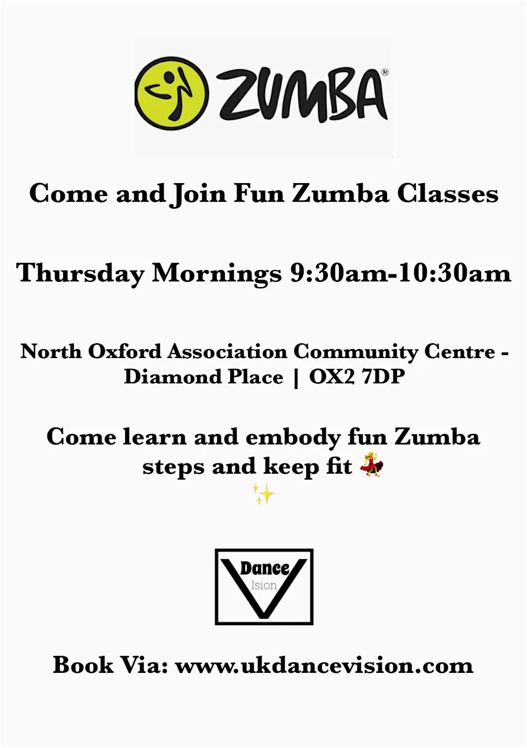Zumba Class at North Oxford Association Community Centre