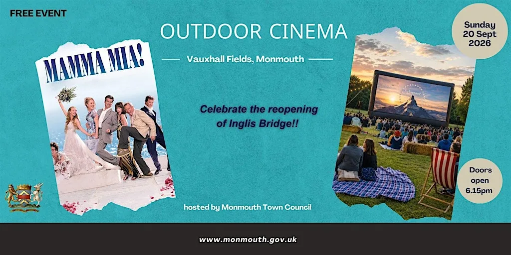 Outdoor Cinema Event, Vauxhall Fields, Monmouth Sunday 20th Sept, 6.15 pm. at Vauxhall Fields, Monmouth