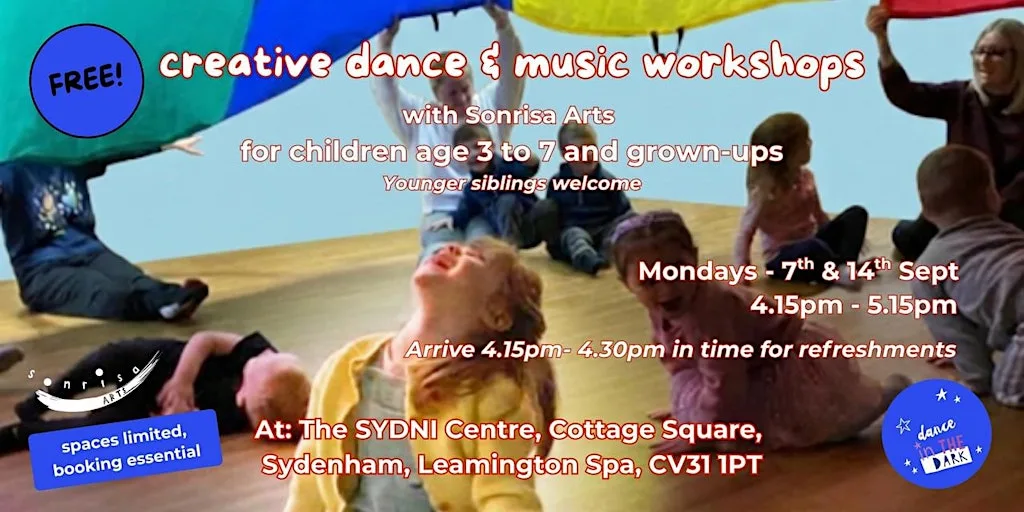 Creative Dance & Music Workshops- age 3-7 and grown-ups- THE SYDNI CENTRE