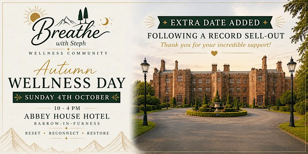 Breathe with Steph - Autumn Women's Wellness Day - Extra day at Abbey House Hotel & Gardens