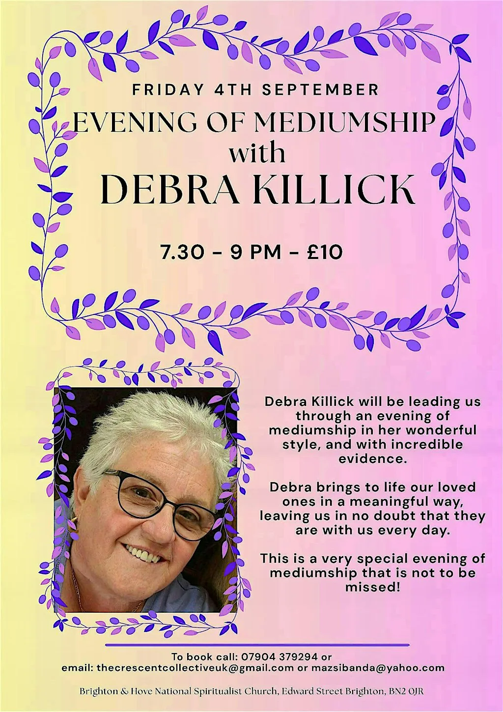Mediumship Demonstration - Debra Killick