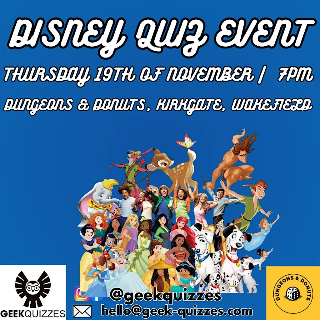Disney Quiz Event at Dungeons & Donuts