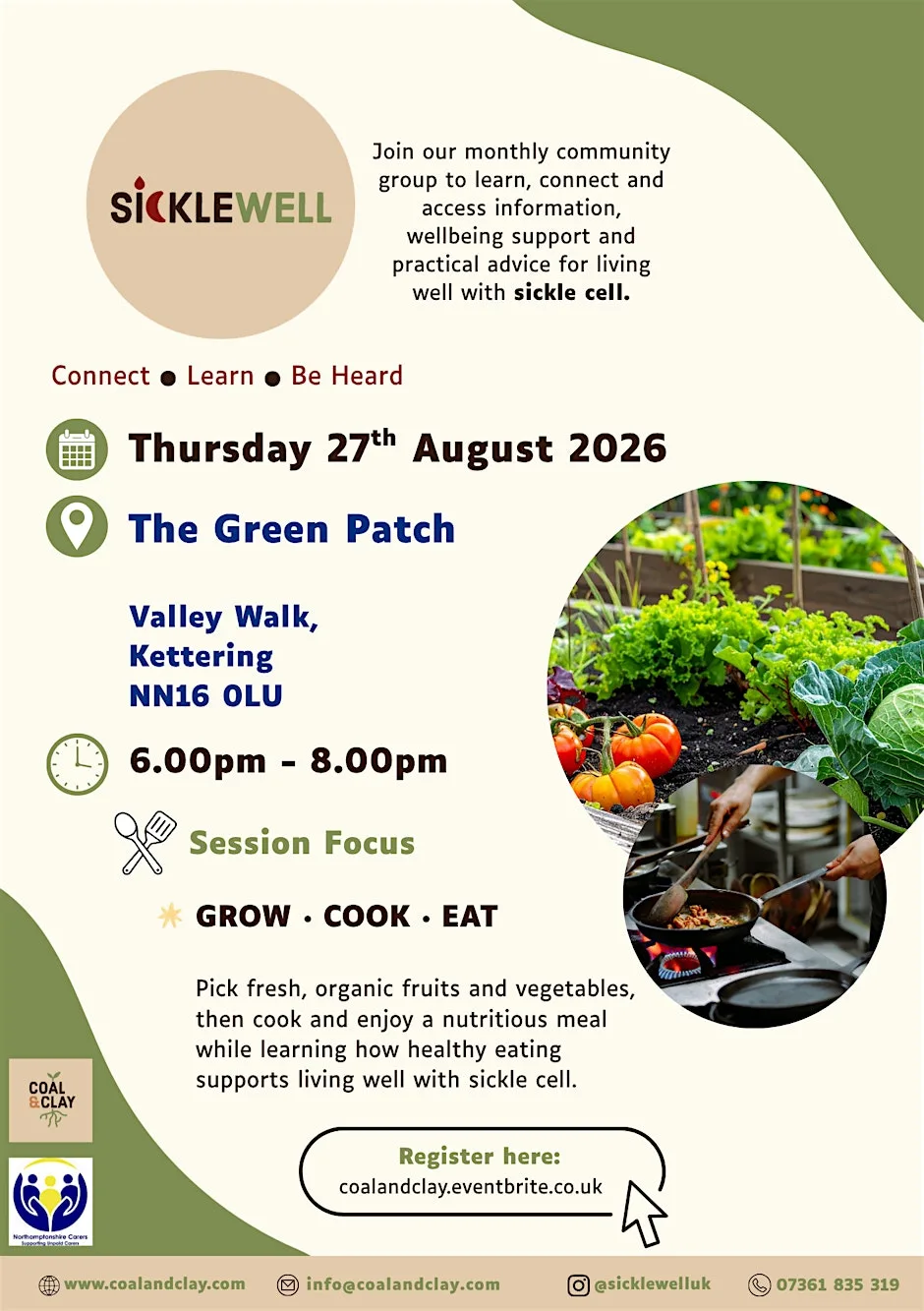 SickleWell Community Group: GROW - COOK - EAT at The Green Patch
