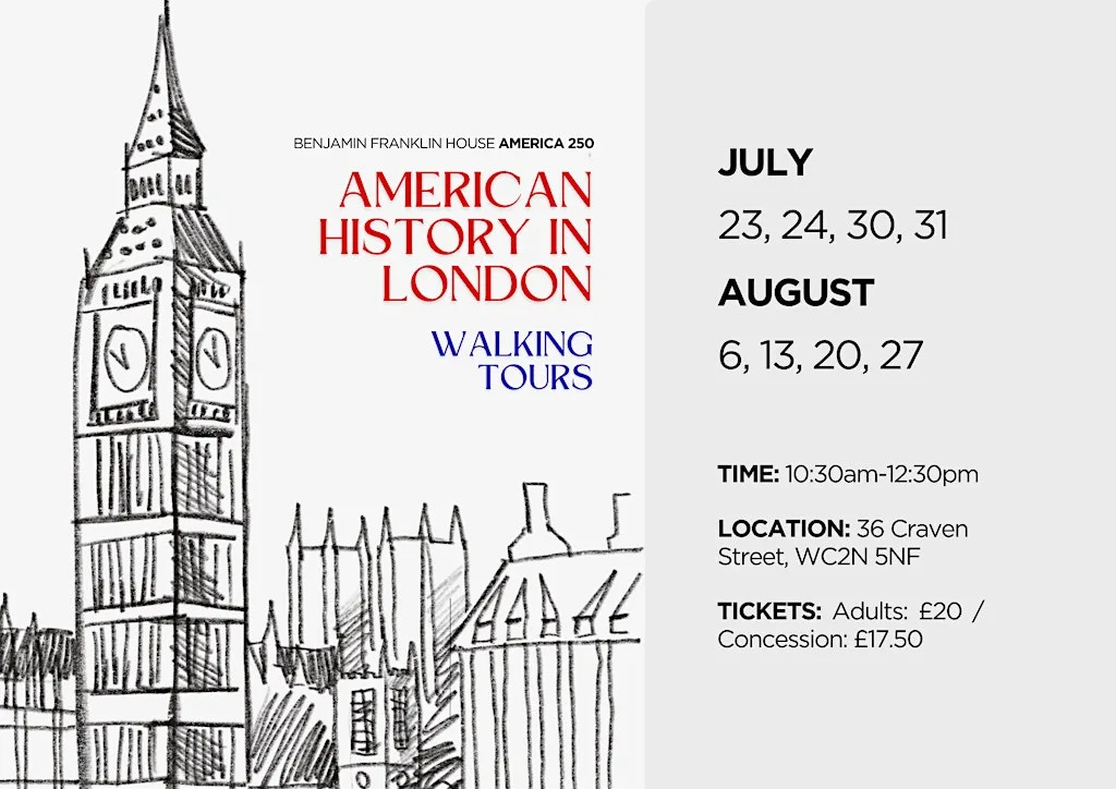 American History in London Walking Tours at Benjamin Franklin House