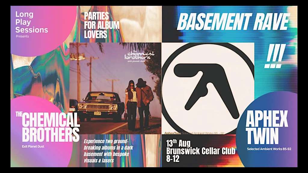 Long Play Sessions: Aphex Twin & Chemical Bros debut albums. Basement Rave