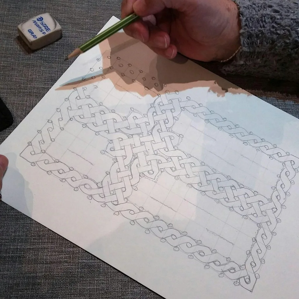 Eight week Celtic knotwork drawing course at Crafts for Wellbeing