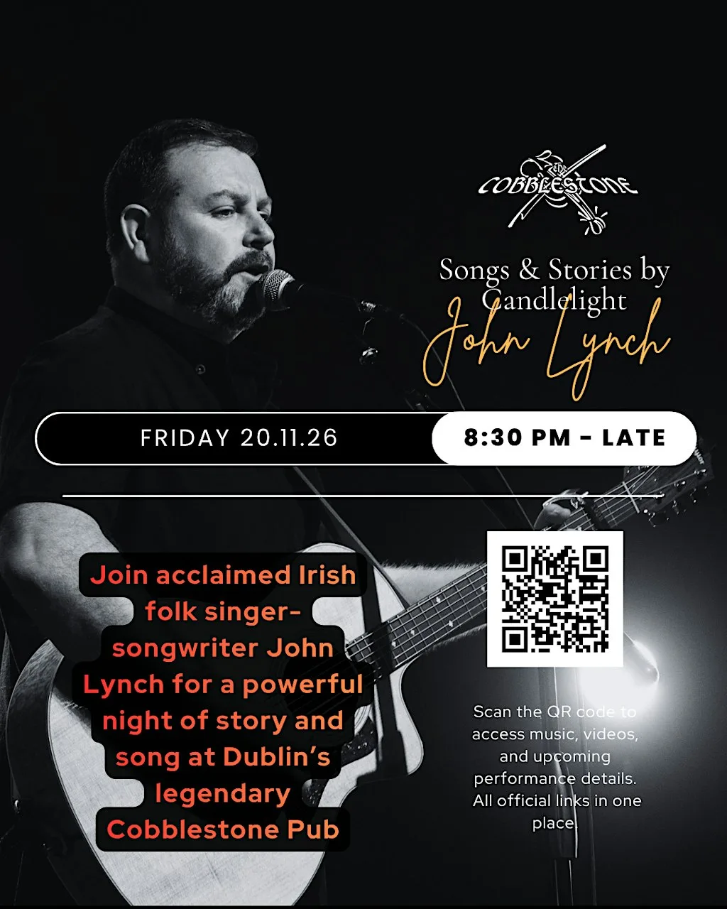 john Lynch - Songs & Stories By Candlelight at The Cobblestone