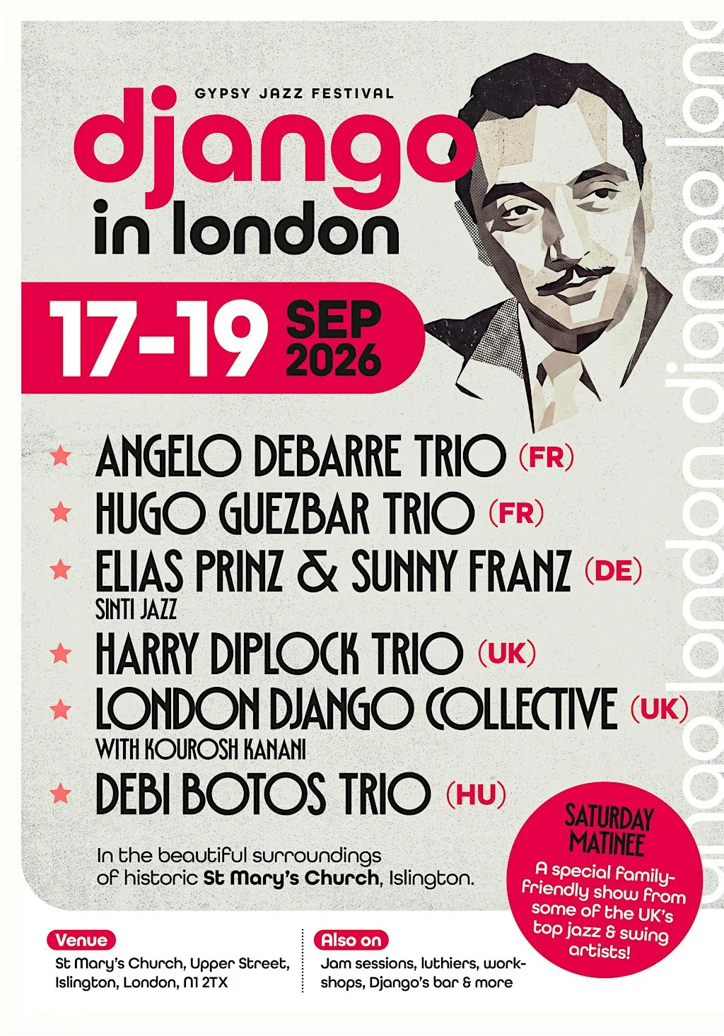 Django In London at St Mary's Church, Islington