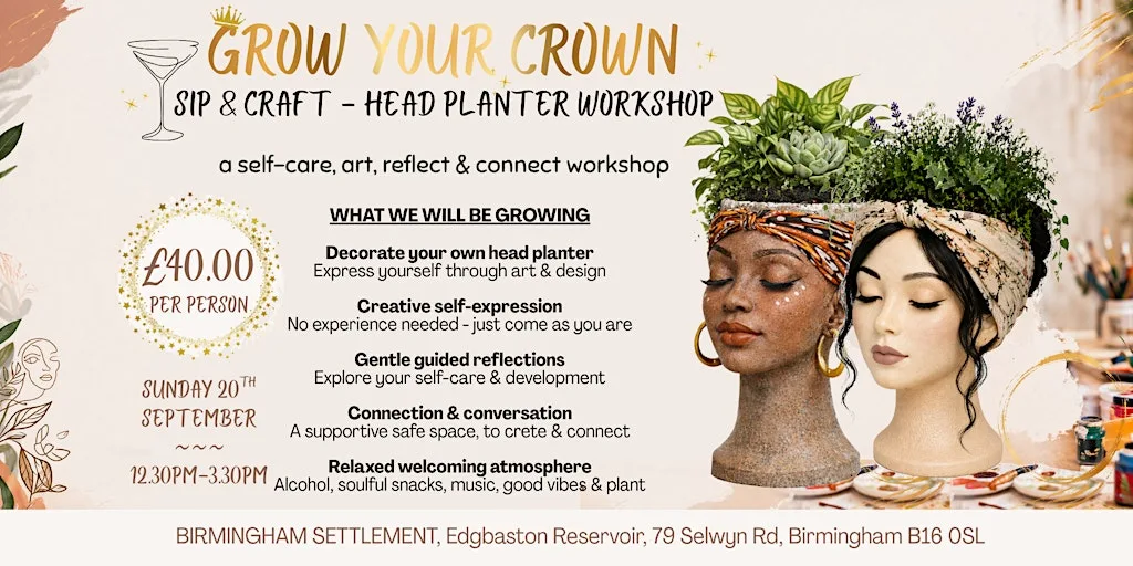 Sip & Craft - Head-Planter Workshop / Grow Your Crown (reflect & create)
