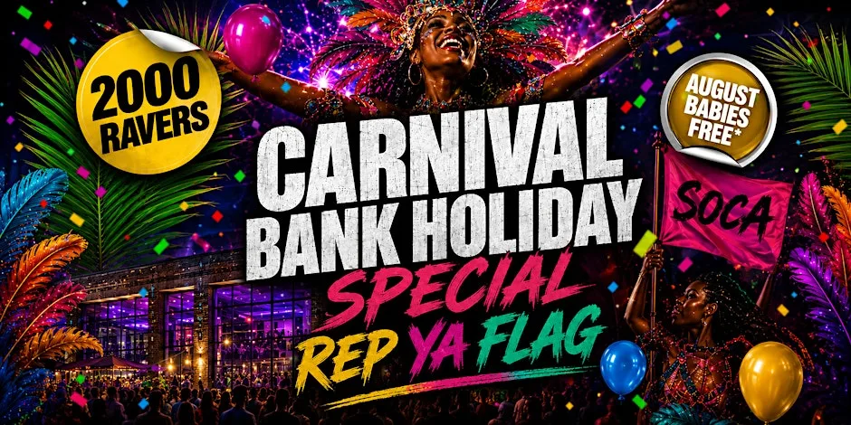 Carnival Bank Holiday Special - Rep Ya Flag at Eutopia Warehouse