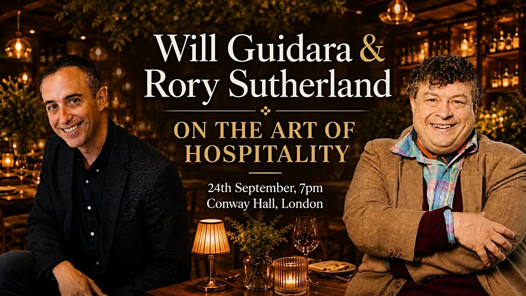 5x15 Special: Will Guidara & Rory Sutherland on the Art of Hospitality at Conway Hall