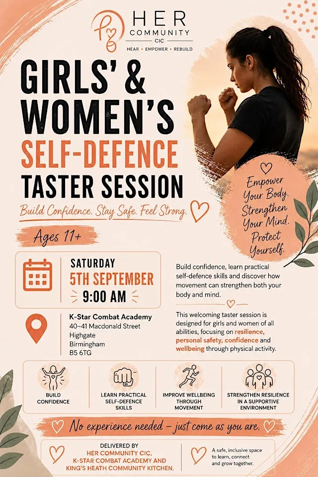 Girls and Womens Self Defence with Her Community at K-Star Combat Academy