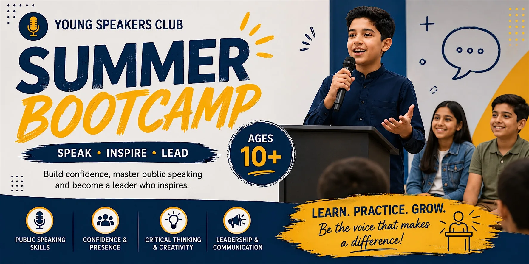 Young Speakers Bootcamp | Summer Camp at Guidance Hub