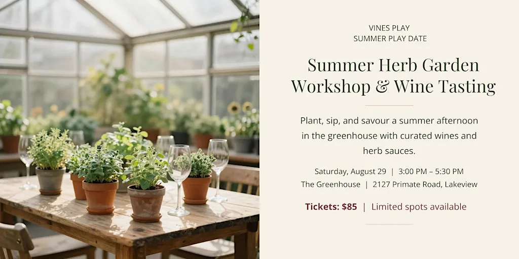 Summer Herb Garden Workshop & Wine Tasting