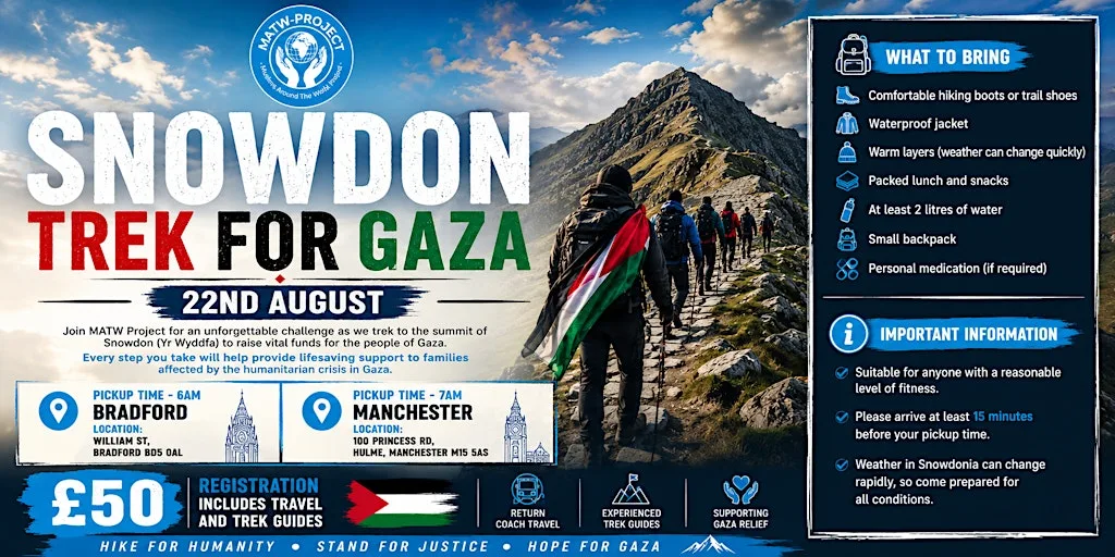 MATW SNOWDON TREK FOR GAZA at Eryri National Park (Snowdonia)