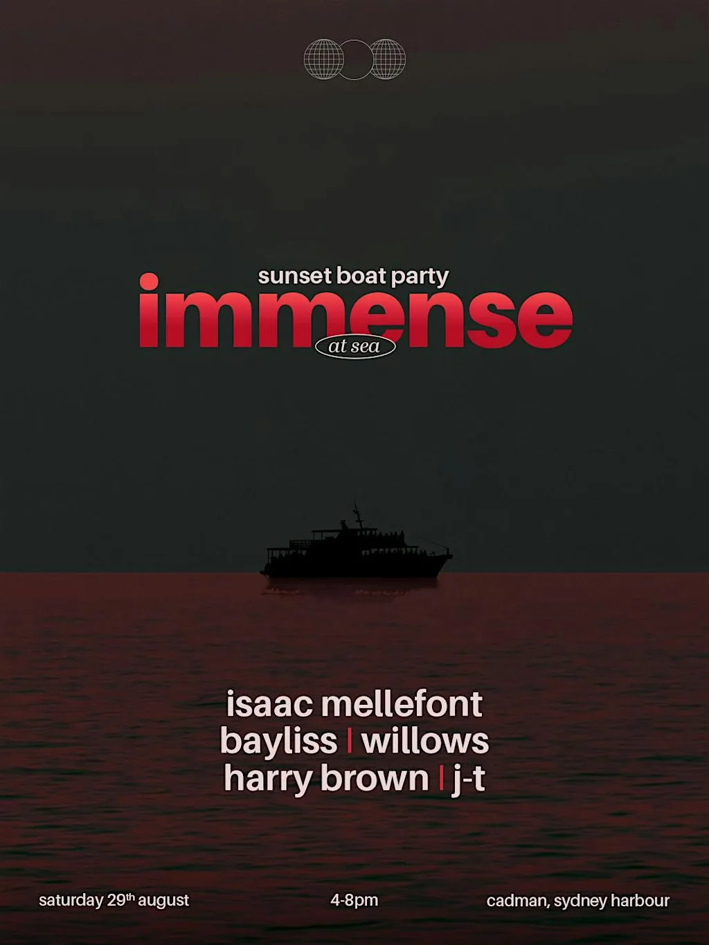 immense @ sea ⎮ sunset boat party ⎮ sydney harbour