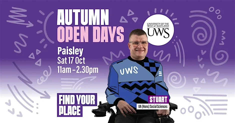 Paisley Campus Autumn Open Day, Oct 2026