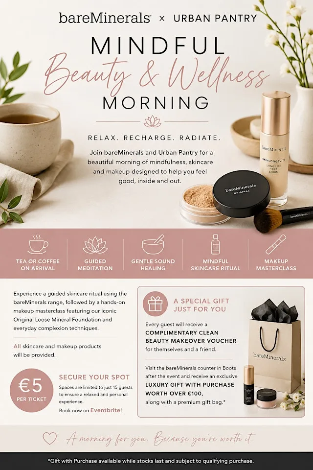 bareMinerals x Urban Pantry Mindful Beauty & Wellness Coffee Morning