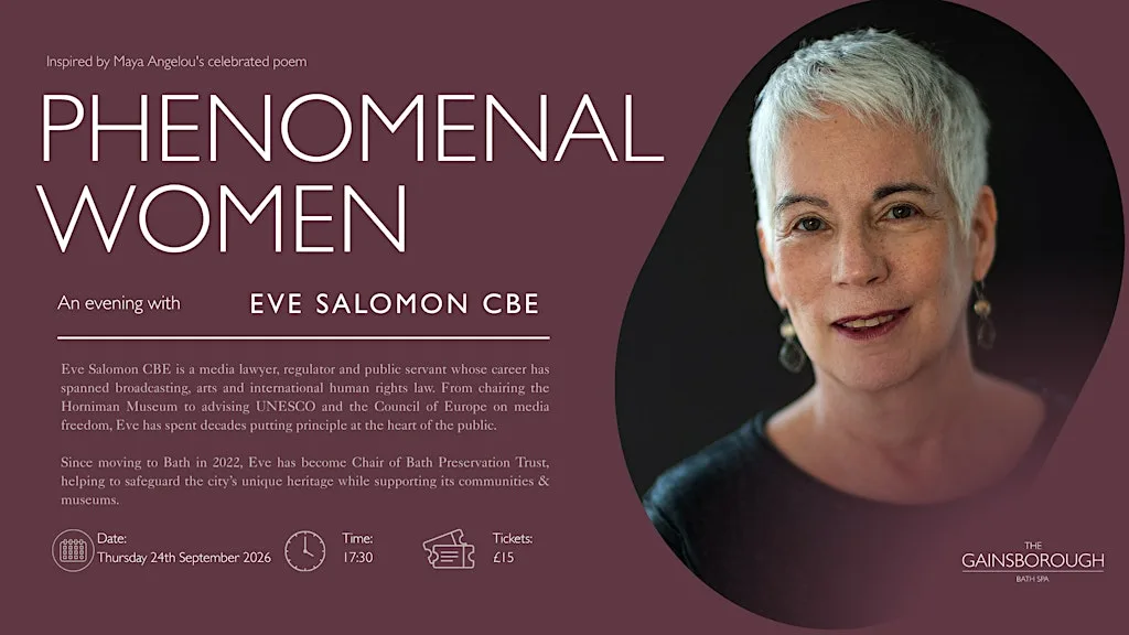 An Evening with Eve Salomon CBE at The Gainsborough Bath Spa