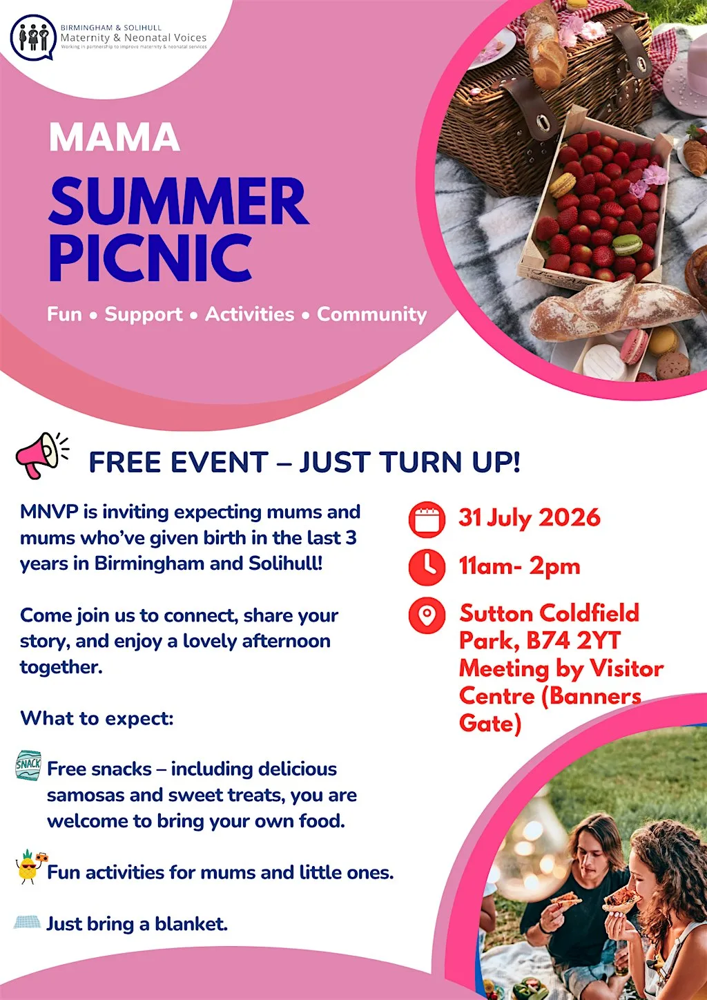 MAMA Summer Picnic at Sutton Coldfield Park Visitors Centre