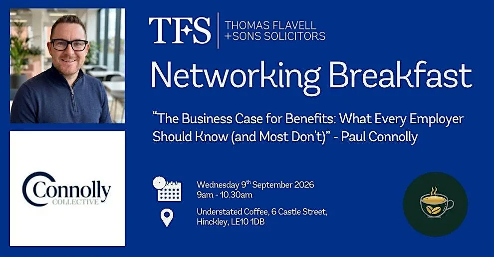 September Networking Breakfast at Thomas Flavell & Sons, Hinckley at Understated Coffee Shop
