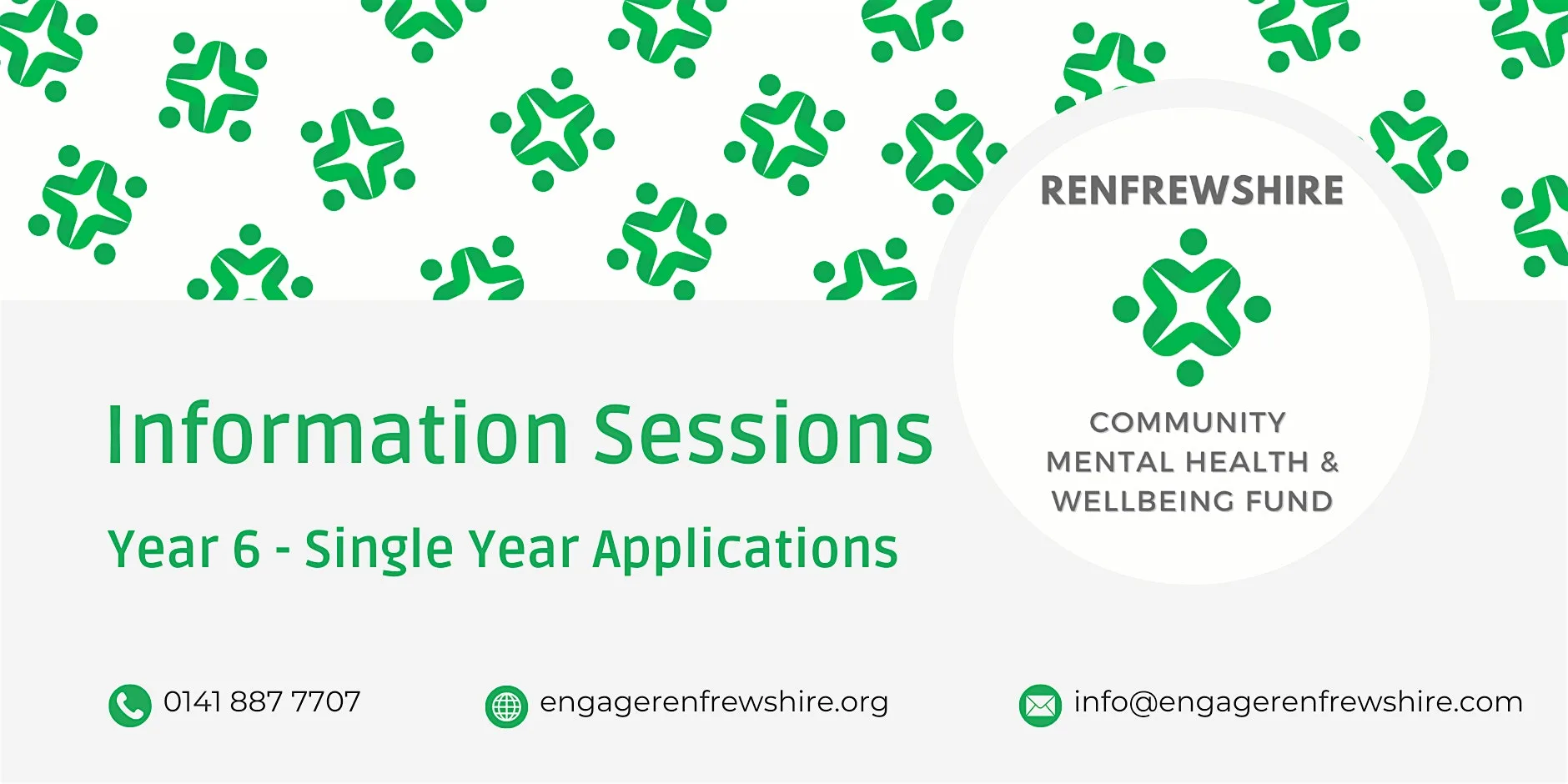 Community Mental Health & Wellbeing Fund – Info Sessions at Engage Renfrewshire