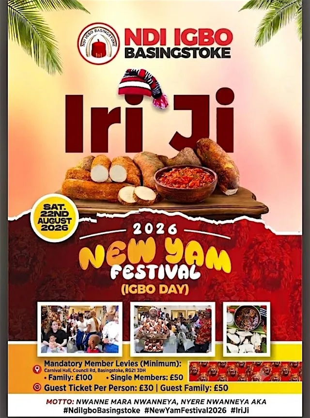 Iri ji 2026 (New Yam Festival) - Ndi Igbo Basingstoke at Carnival Hall