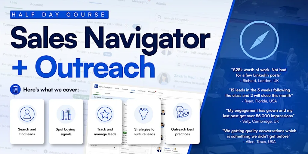 Sales Navigator & Outreach (Half Day Course) - NEWCASTLE