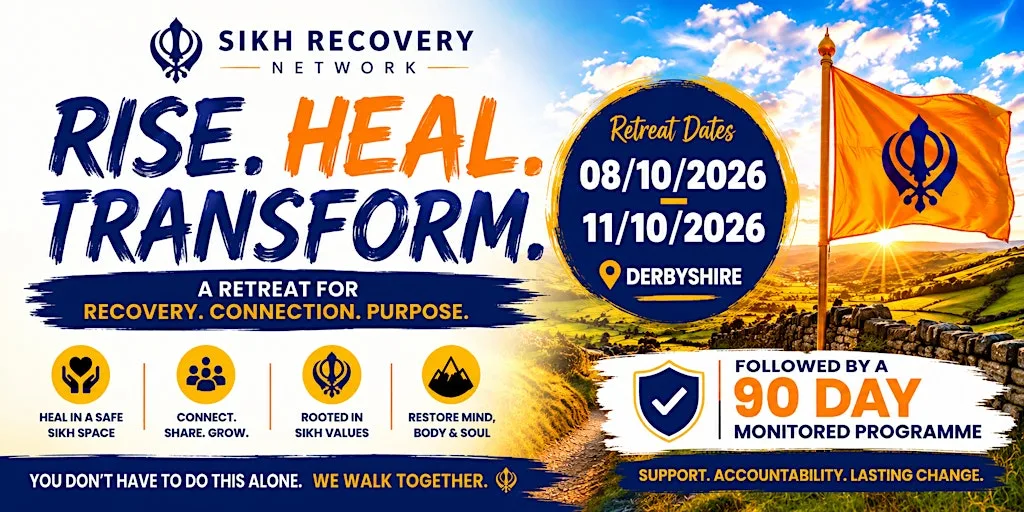 Sikh Recovery Retreat - Oct 8th to Oct 11th 2026